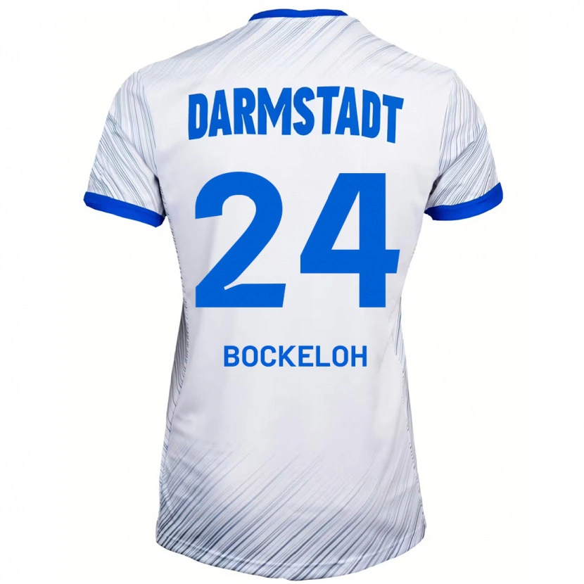DanxenメンズLeonhard Bockeloh#24ホワイト ブルーアウェイシャツ2024/25ジャージーユニフォーム