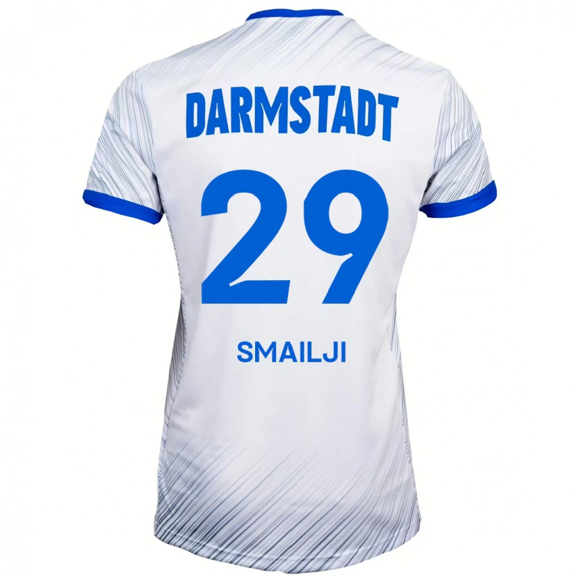 DanxenメンズEsad Smailji#29ホワイト ブルーアウェイシャツ2024/25ジャージーユニフォーム