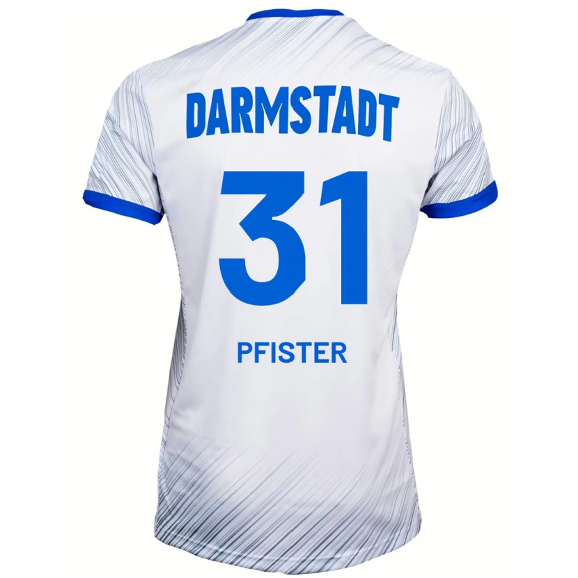 DanxenメンズMax Pfister#31ホワイト ブルーアウェイシャツ2024/25ジャージーユニフォーム