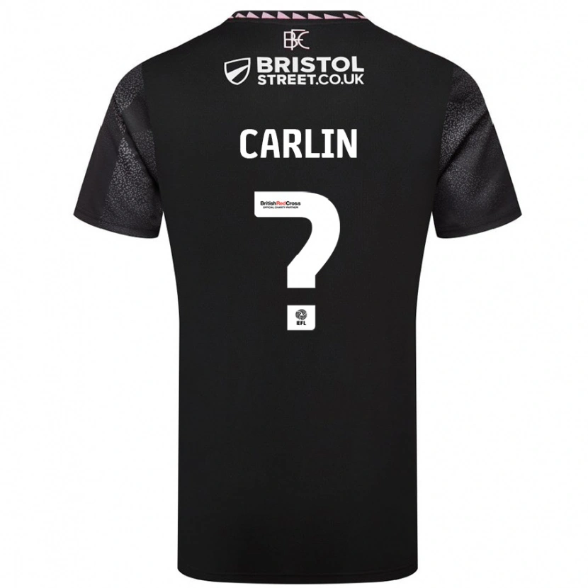 DanxenメンズLogan Carlin#0黒アウェイシャツ2024/25ジャージーユニフォーム