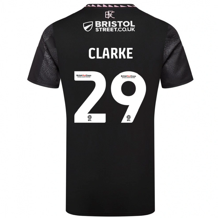 DanxenメンズAbby Clarke#29黒アウェイシャツ2024/25ジャージーユニフォーム