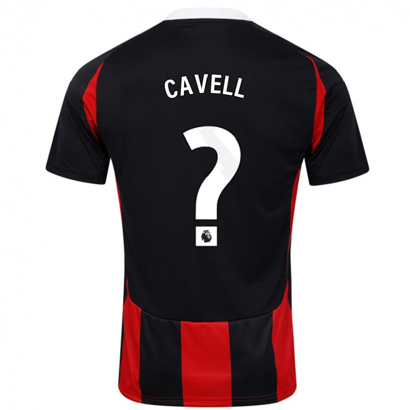DanxenメンズTarrell Cavell#0黒 赤アウェイシャツ2024/25ジャージーユニフォーム