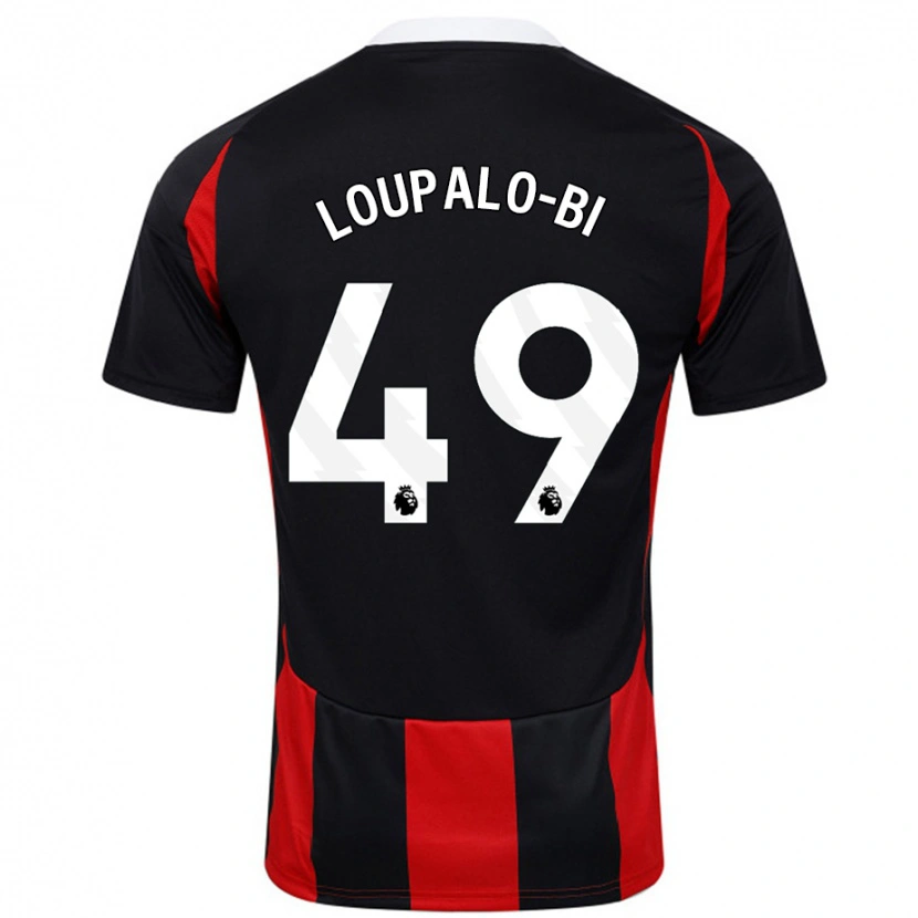 DanxenメンズAaron Loupalo-Bi#49黒 赤アウェイシャツ2024/25ジャージーユニフォーム