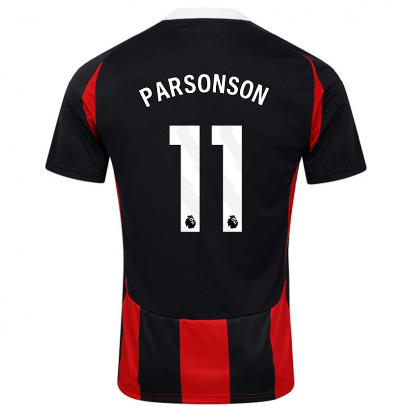 DanxenメンズMadi Parsonson#11黒 赤アウェイシャツ2024/25ジャージーユニフォーム