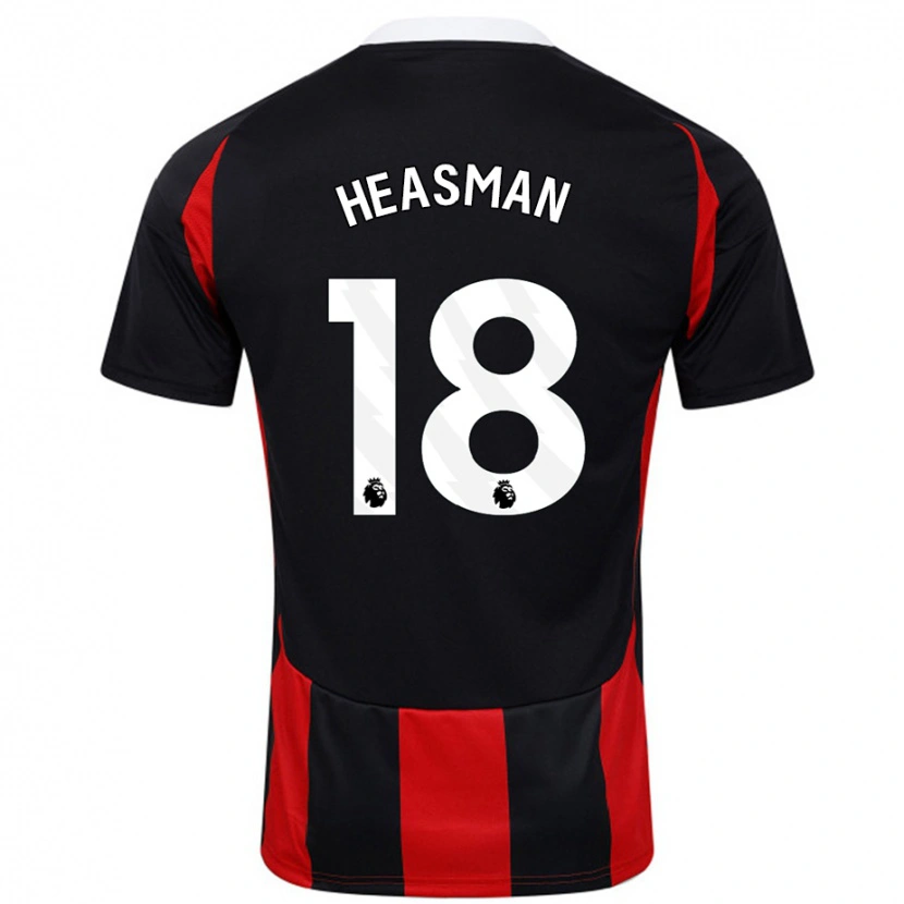 DanxenメンズGeorgia Heasman#18黒 赤アウェイシャツ2024/25ジャージーユニフォーム