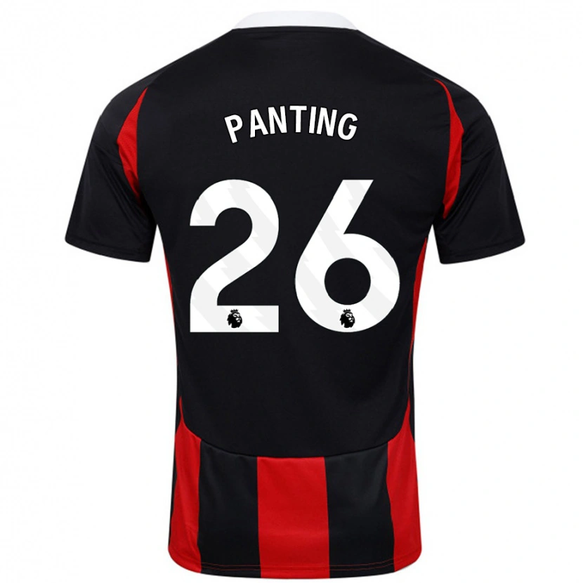 DanxenメンズRachel Panting#26黒 赤アウェイシャツ2024/25ジャージーユニフォーム