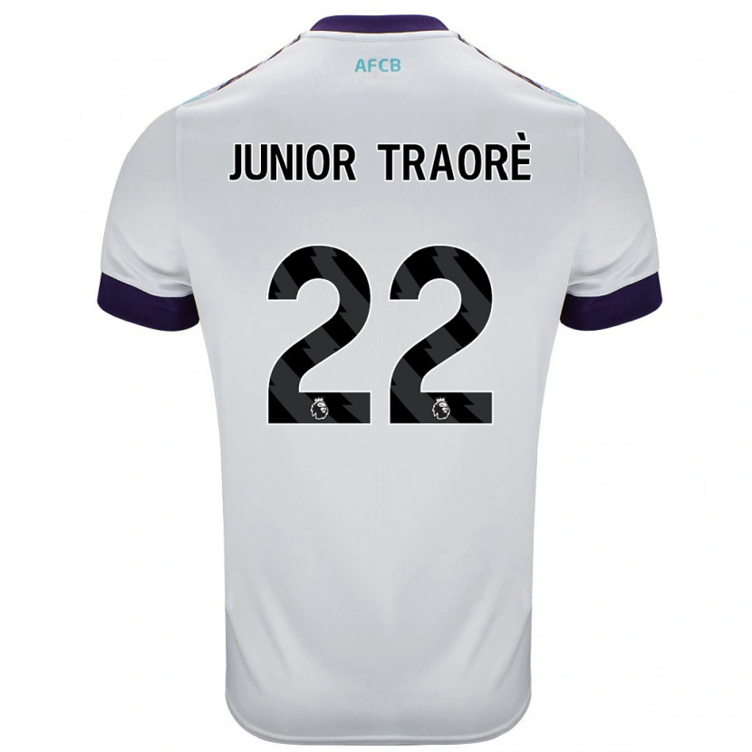 DanxenメンズHamed Junior Traorè#22白 緑 紫アウェイシャツ2024/25ジャージーユニフォーム