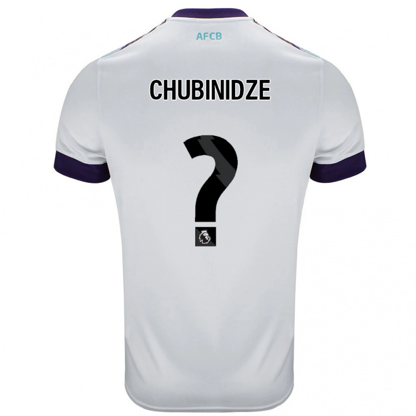 DanxenメンズGeorge Chubinidze#0白 緑 紫アウェイシャツ2024/25ジャージーユニフォーム