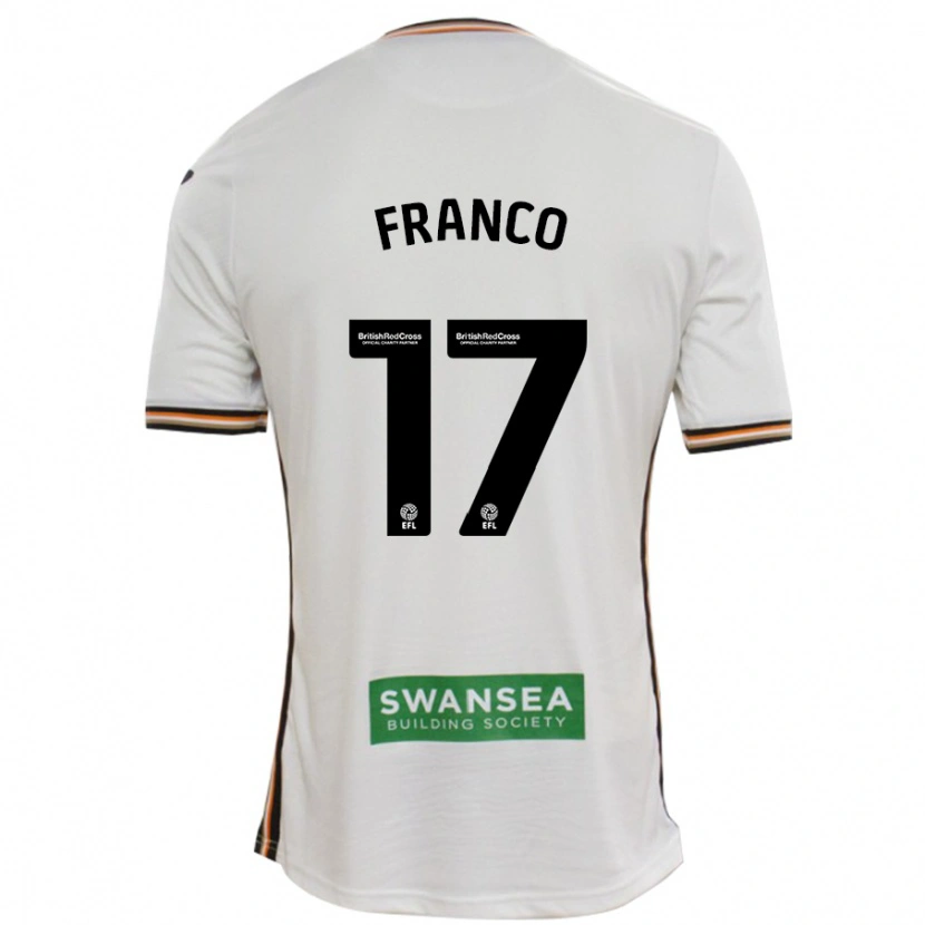 Danxenレディースゴンサロ・フランコ#17白ホームシャツ2024/25ジャージーユニフォーム