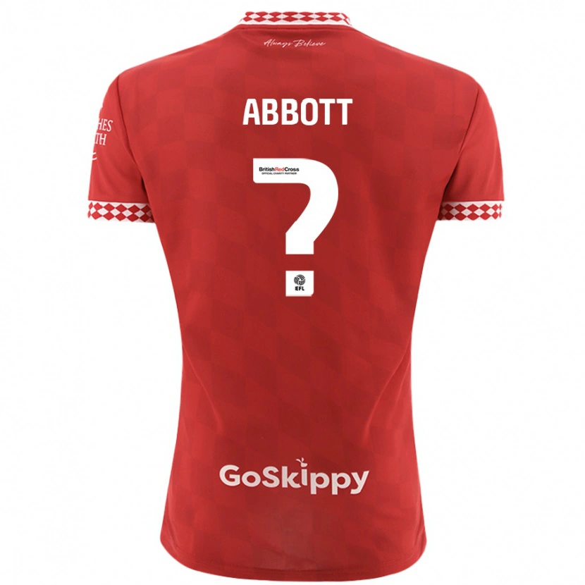 DanxenレディースIsaac Abbott#0赤ホームシャツ2024/25ジャージーユニフォーム