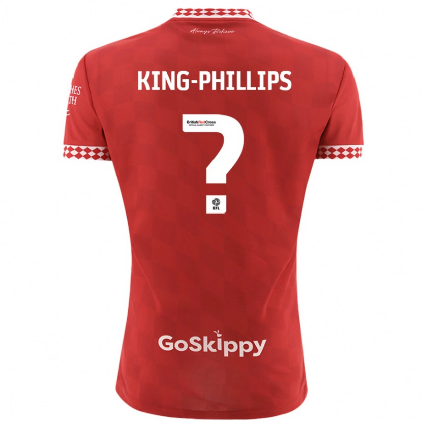DanxenレディースZac King-Phillips#0赤ホームシャツ2024/25ジャージーユニフォーム