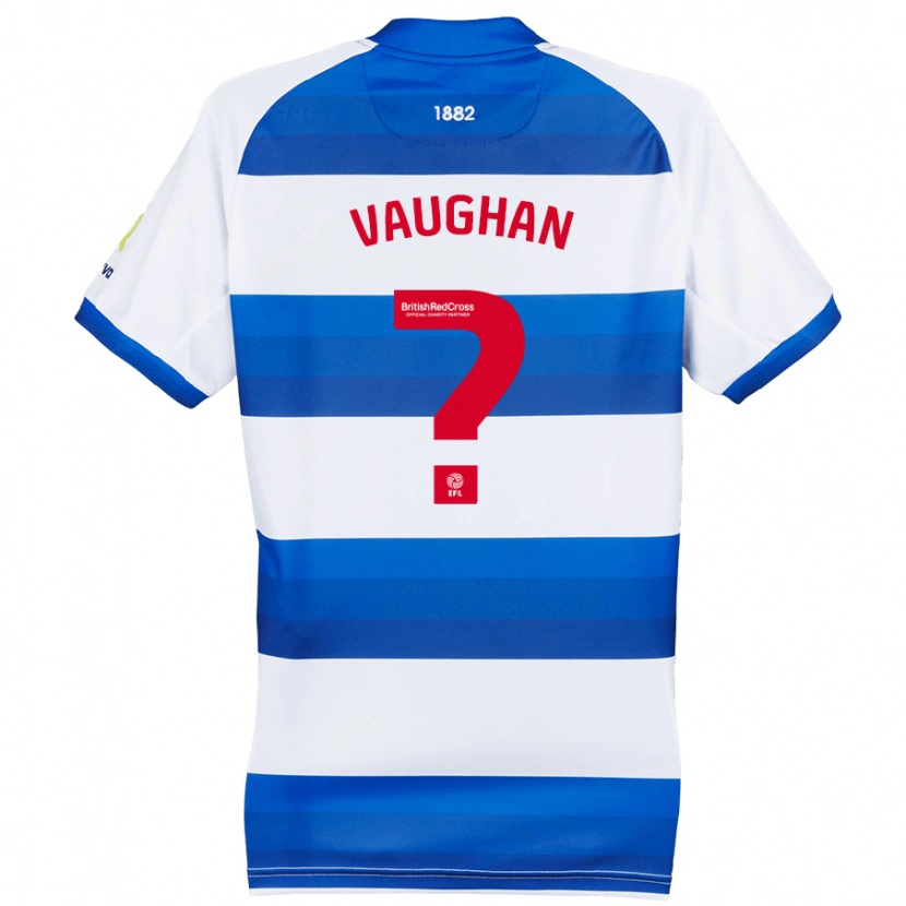 DanxenレディースRohan Vaughan#0ホワイト ブルーホームシャツ2024/25ジャージーユニフォーム