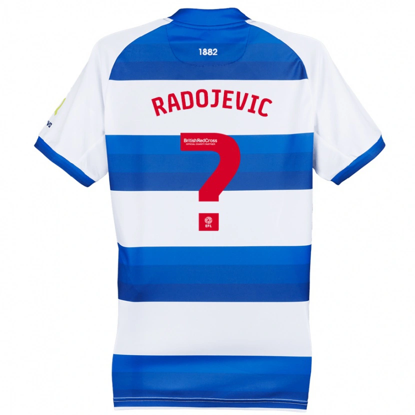 DanxenレディースLuka Radojevic#0ホワイト ブルーホームシャツ2024/25ジャージーユニフォーム