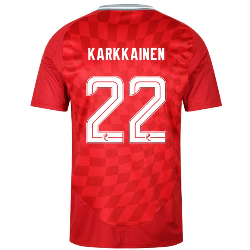Danxenレディースエレナ・ケルカイネン#22赤ホームシャツ2024/25ジャージーユニフォーム