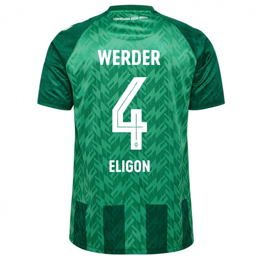 DanxenレディースKenneth Eligon#4緑ホームシャツ2024/25ジャージーユニフォーム