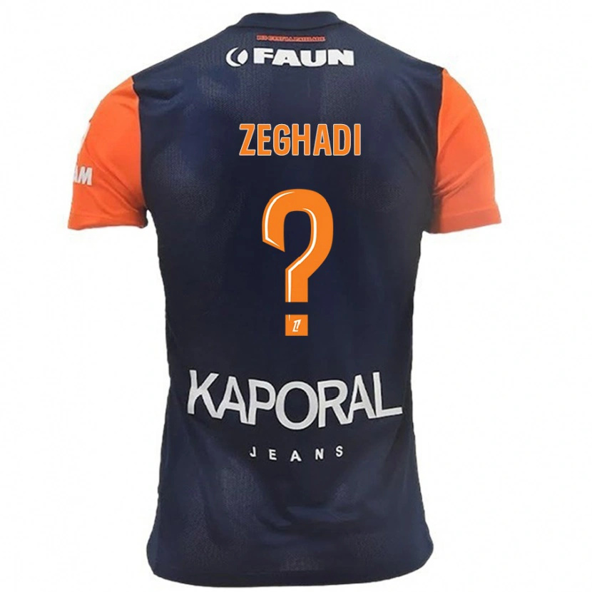 DanxenレディースMohamed Zeghadi#0ネイビーブルーオレンジホームシャツ2024/25ジャージーユニフォーム