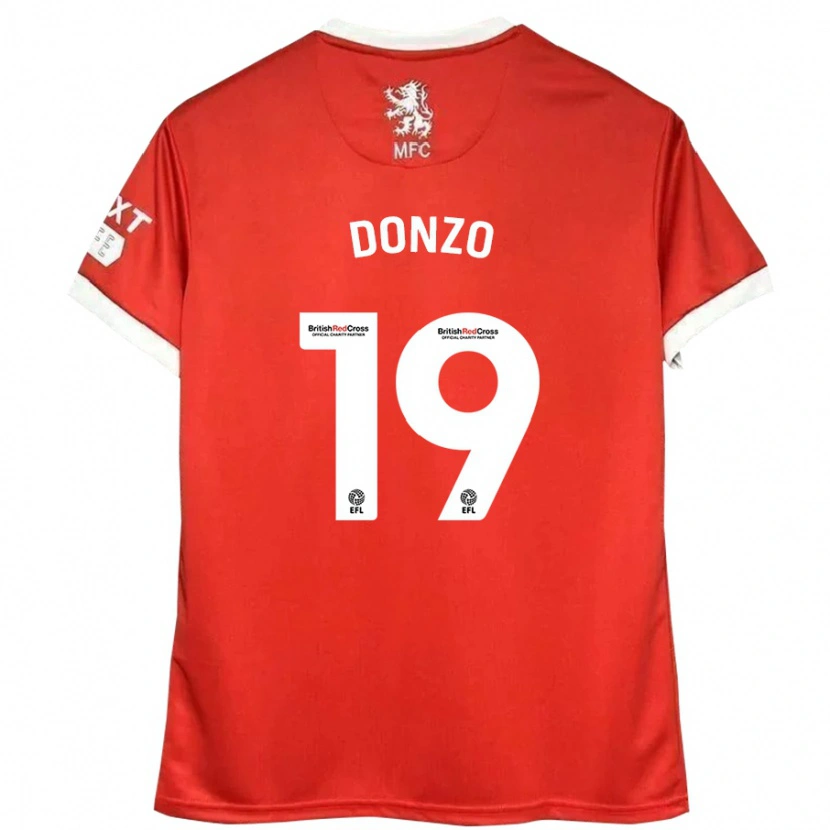 Danxenレディースジョリー・ドンゾ#19赤 白ホームシャツ2024/25ジャージーユニフォーム