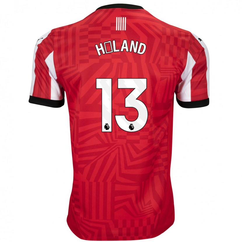 DanxenレディースBenedicte Håland#13赤 白ホームシャツ2024/25ジャージーユニフォーム