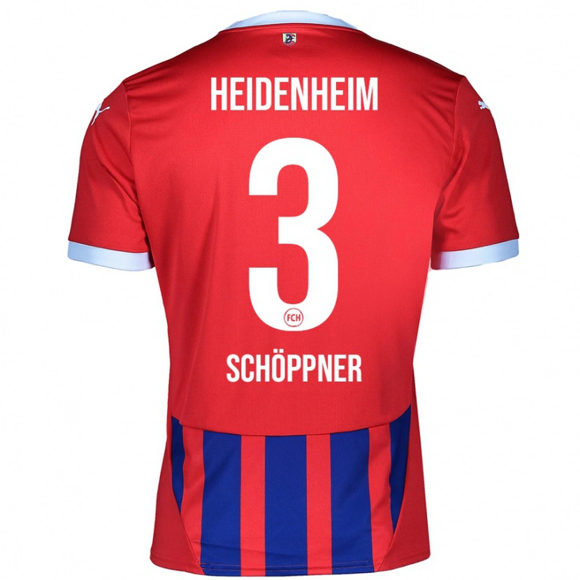 DanxenレディースJan Schöppner#3赤 青ホームシャツ2024/25ジャージーユニフォーム