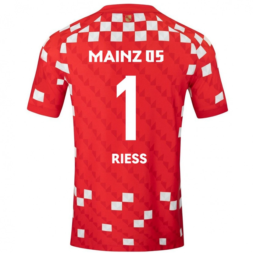 DanxenレディースLasse Rieß#1白 赤ホームシャツ2024/25ジャージーユニフォーム
