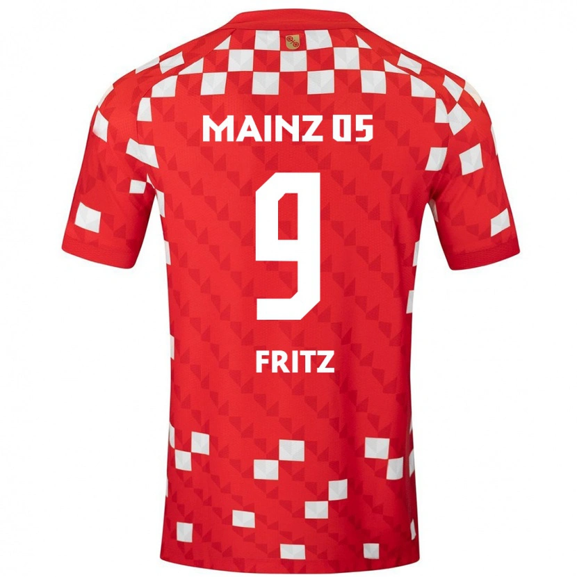 DanxenレディースApril Fritz#9白 赤ホームシャツ2024/25ジャージーユニフォーム