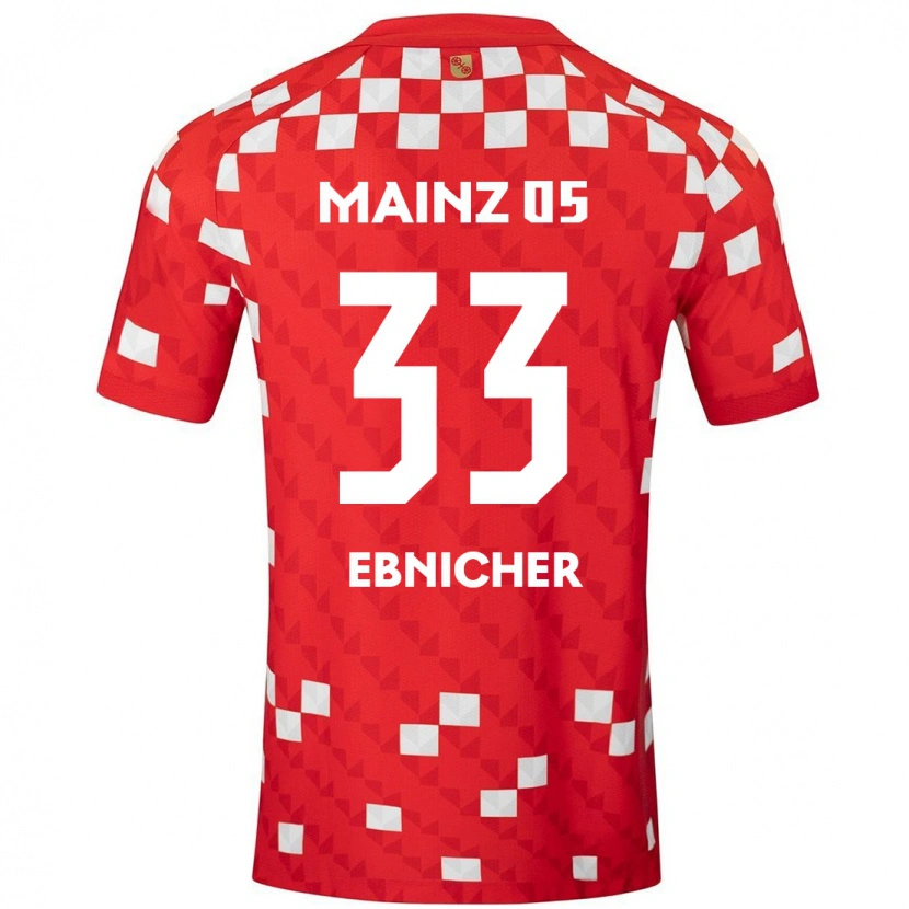 DanxenレディースSabine Ebnicher#33白 赤ホームシャツ2024/25ジャージーユニフォーム