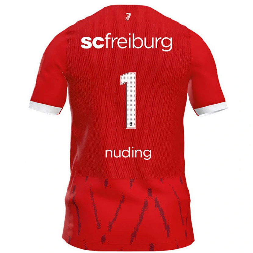 DanxenレディースLena Nuding#1赤ホームシャツ2024/25ジャージーユニフォーム