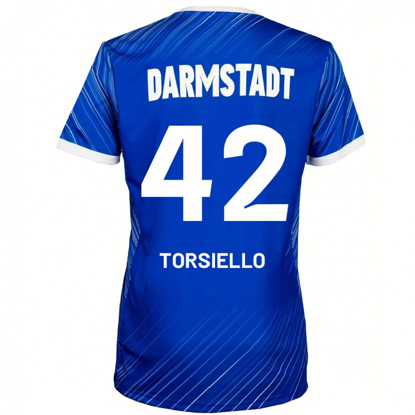DanxenレディースFabio Torsiello#42ブルーホワイトホームシャツ2024/25ジャージーユニフォーム