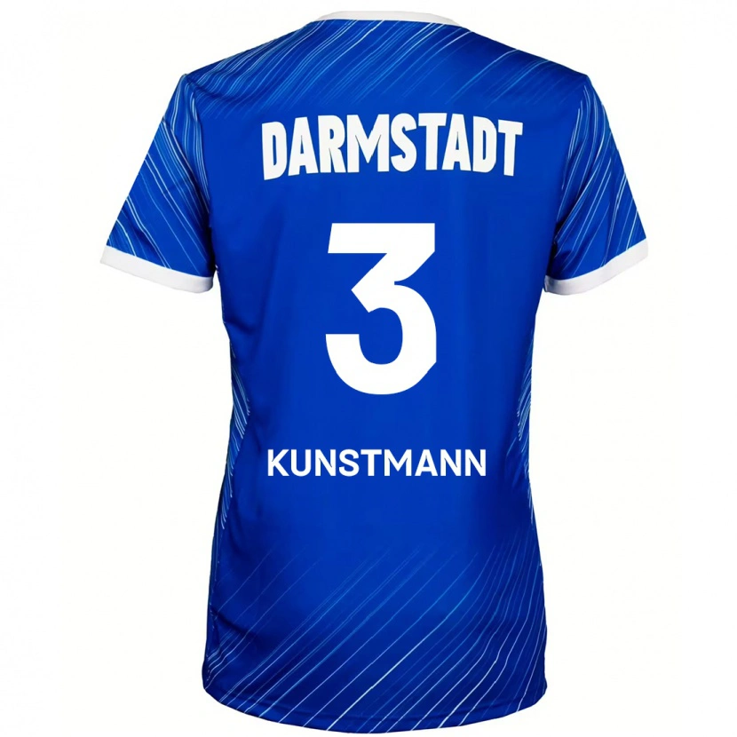 Danxenレディースケルビン・クンストマン#3ブルーホワイトホームシャツ2024/25ジャージーユニフォーム
