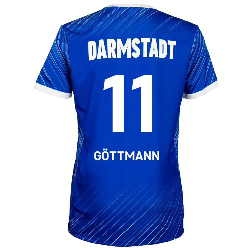Danxenレディースレビン・ゴットマン#11ブルーホワイトホームシャツ2024/25ジャージーユニフォーム