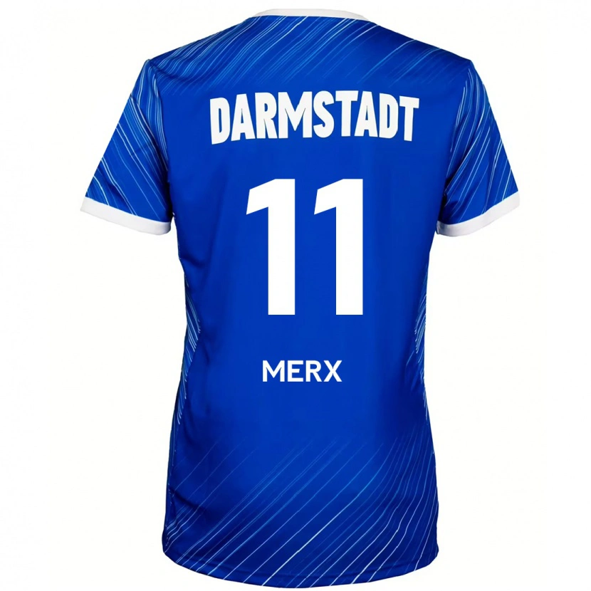 Danxenレディースマノロ・メルクス#11ブルーホワイトホームシャツ2024/25ジャージーユニフォーム