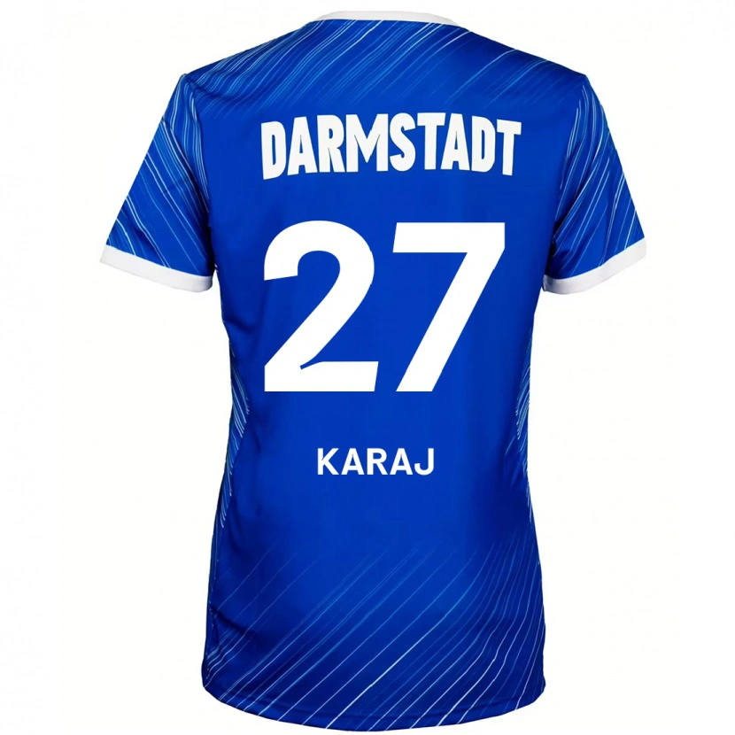 DanxenレディースEraldo Karaj#27ブルーホワイトホームシャツ2024/25ジャージーユニフォーム