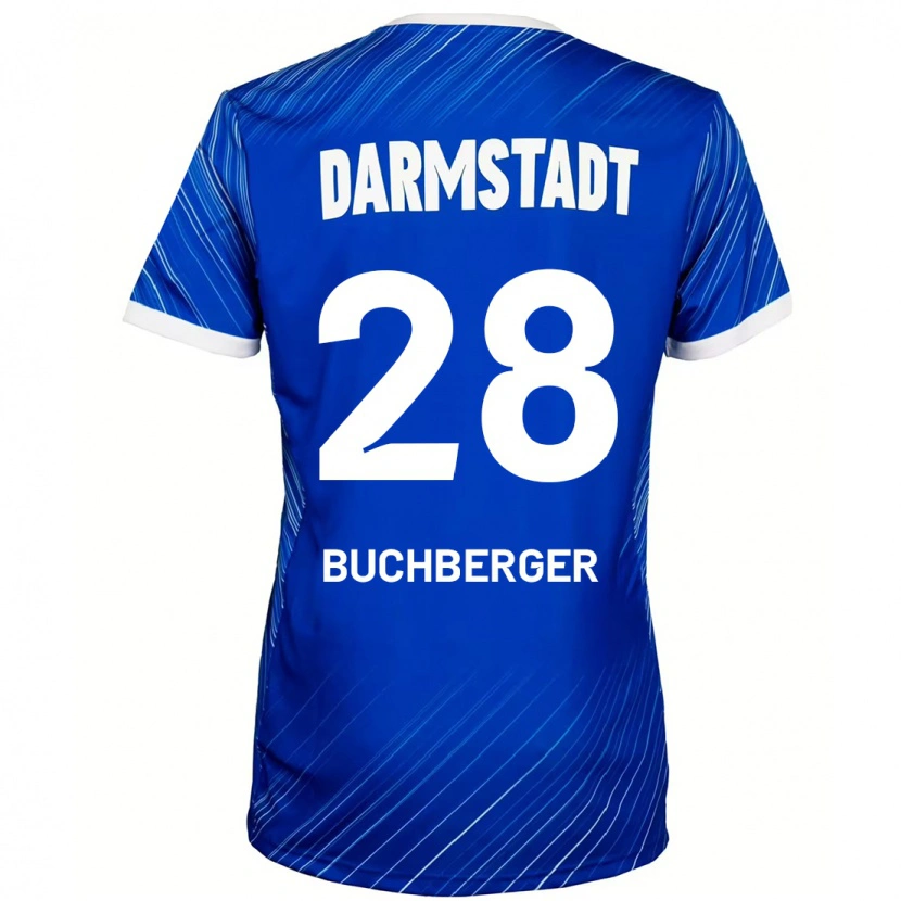 Danxenレディースジョナス・ブッフベルガー#28ブルーホワイトホームシャツ2024/25ジャージーユニフォーム