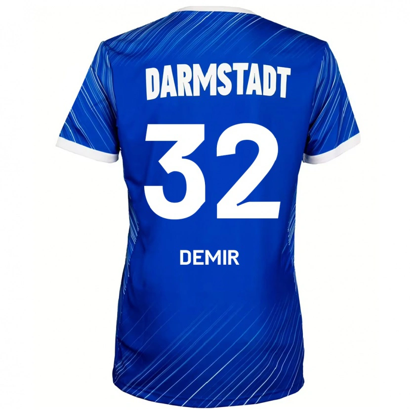 DanxenレディースLean Demir#32ブルーホワイトホームシャツ2024/25ジャージーユニフォーム