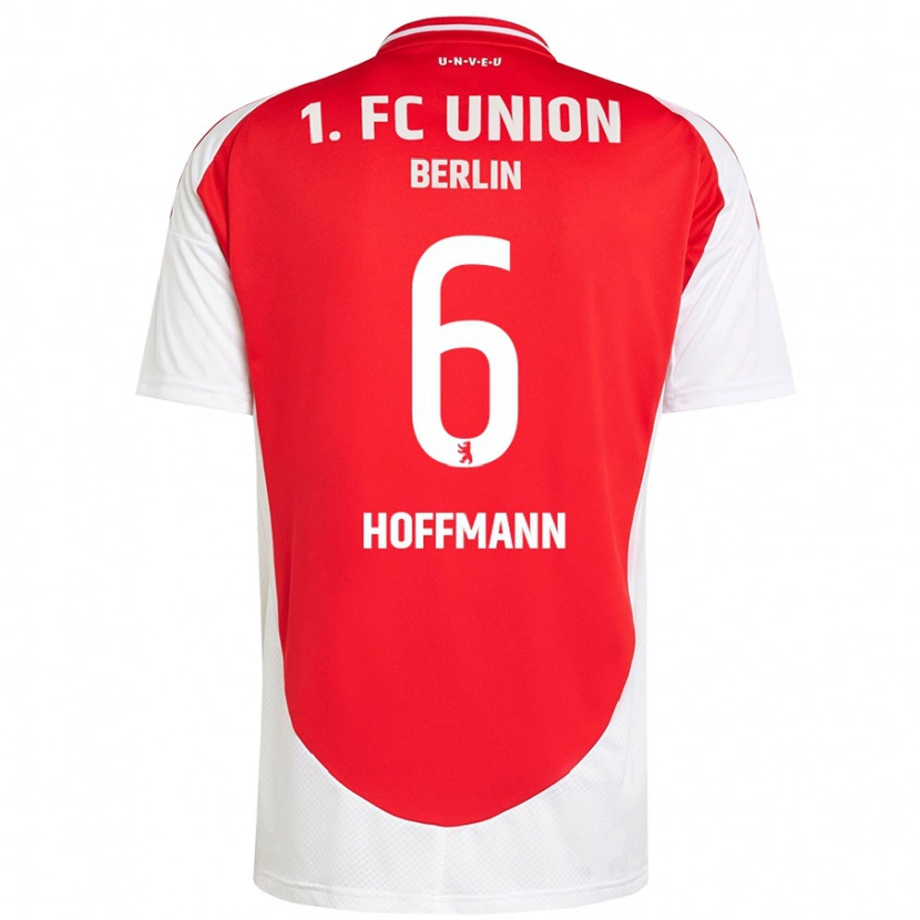 DanxenレディースFinn Hoffmann#6赤 白ホームシャツ2024/25ジャージーユニフォーム