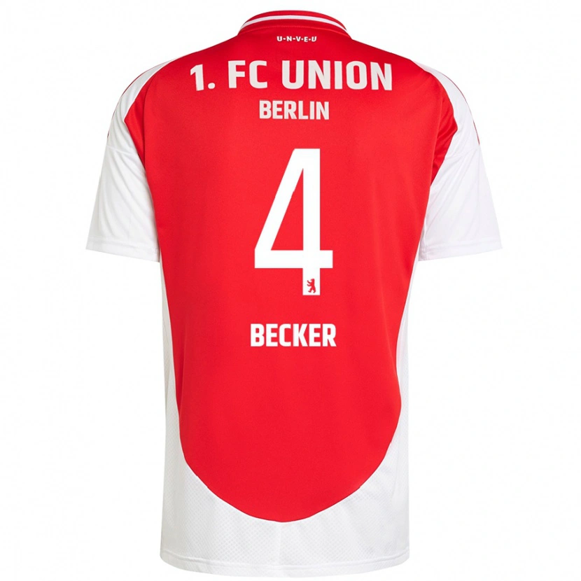 DanxenレディースMarie Becker#4赤 白ホームシャツ2024/25ジャージーユニフォーム