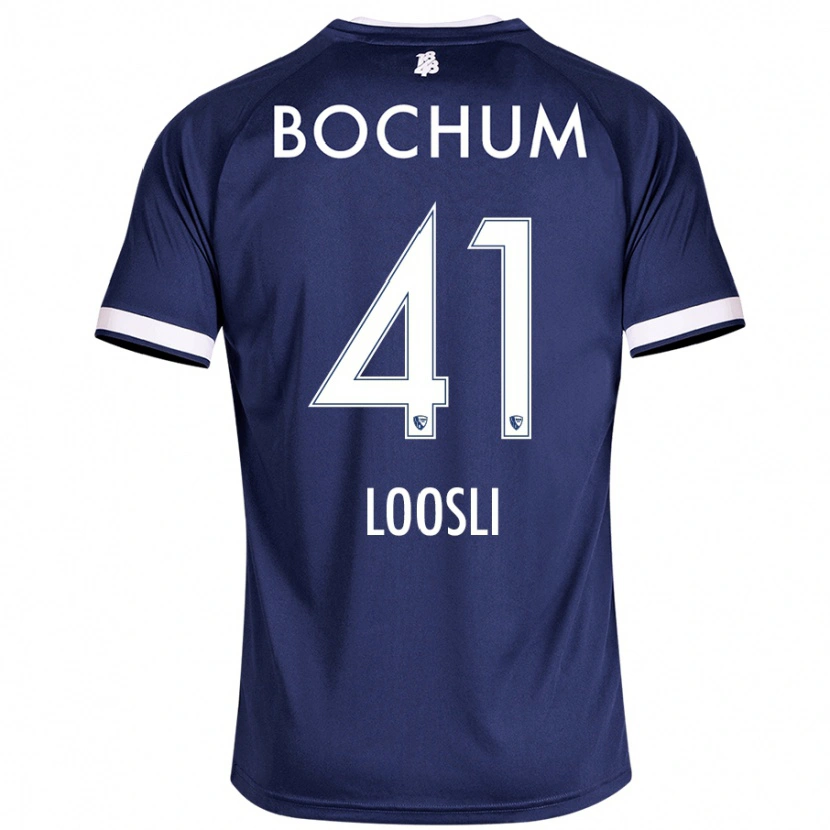 DanxenレディースNoah Loosli#41ダークブルーホームシャツ2024/25ジャージーユニフォーム