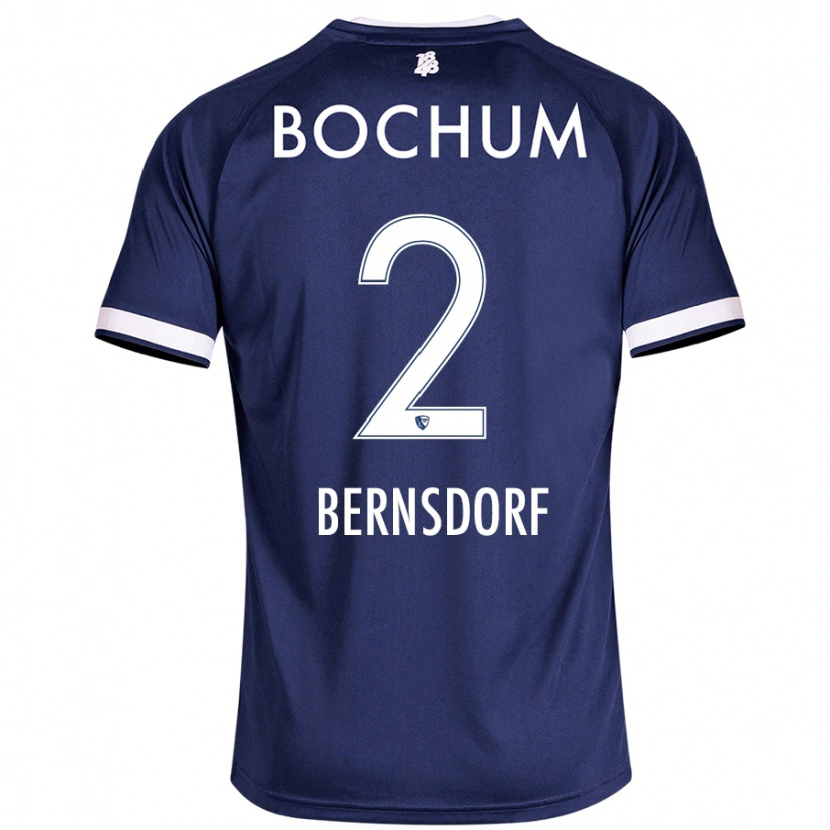 DanxenレディースLuca Bernsdorf#2ダークブルーホームシャツ2024/25ジャージーユニフォーム