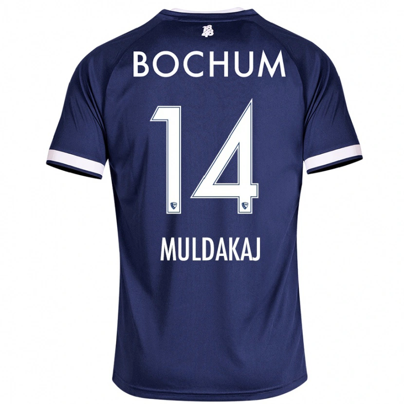DanxenレディースArdit Muldakaj#14ダークブルーホームシャツ2024/25ジャージーユニフォーム