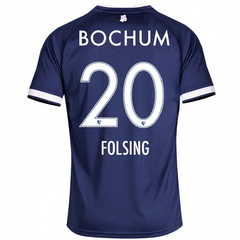 DanxenレディースAmelie Fölsing#20ダークブルーホームシャツ2024/25ジャージーユニフォーム