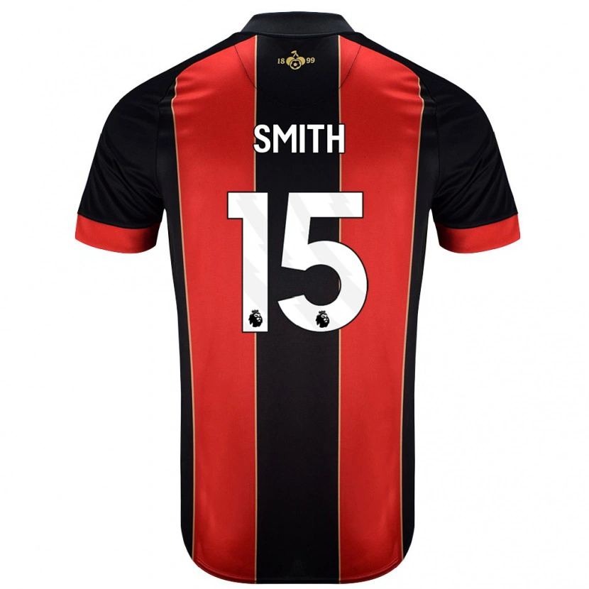 DanxenレディースAdam Smith#15赤黒ホームシャツ2024/25ジャージーユニフォーム