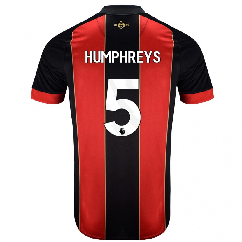 DanxenレディースHolly Humphreys#5赤黒ホームシャツ2024/25ジャージーユニフォーム