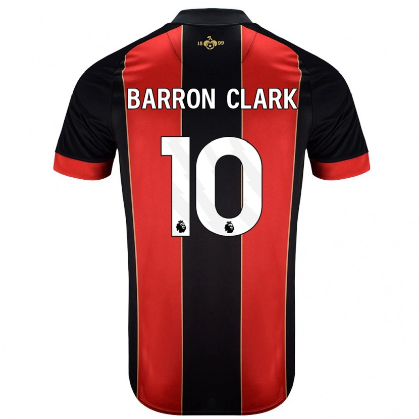 DanxenレディースMolly Barron-Clark#10赤黒ホームシャツ2024/25ジャージーユニフォーム