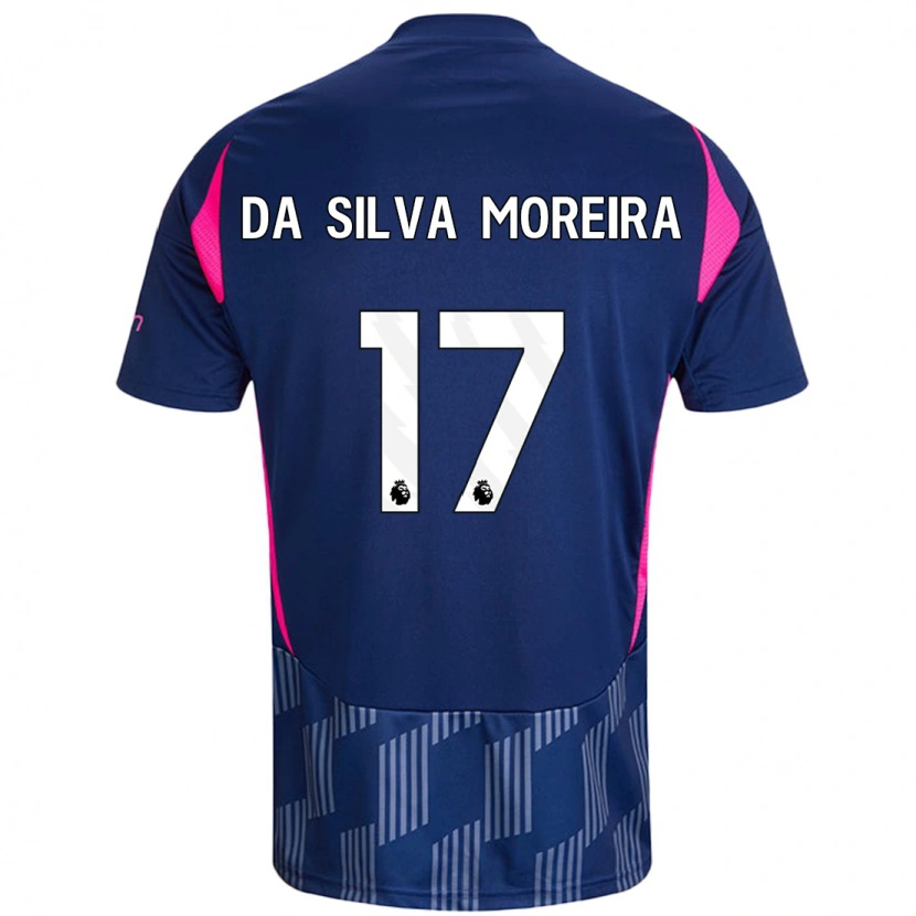 Danxenレディースエリック・ダ・シルバ・モレイラ#17ロイヤルブルーピンクアウェイシャツ2024/25ジャージーユニフォーム