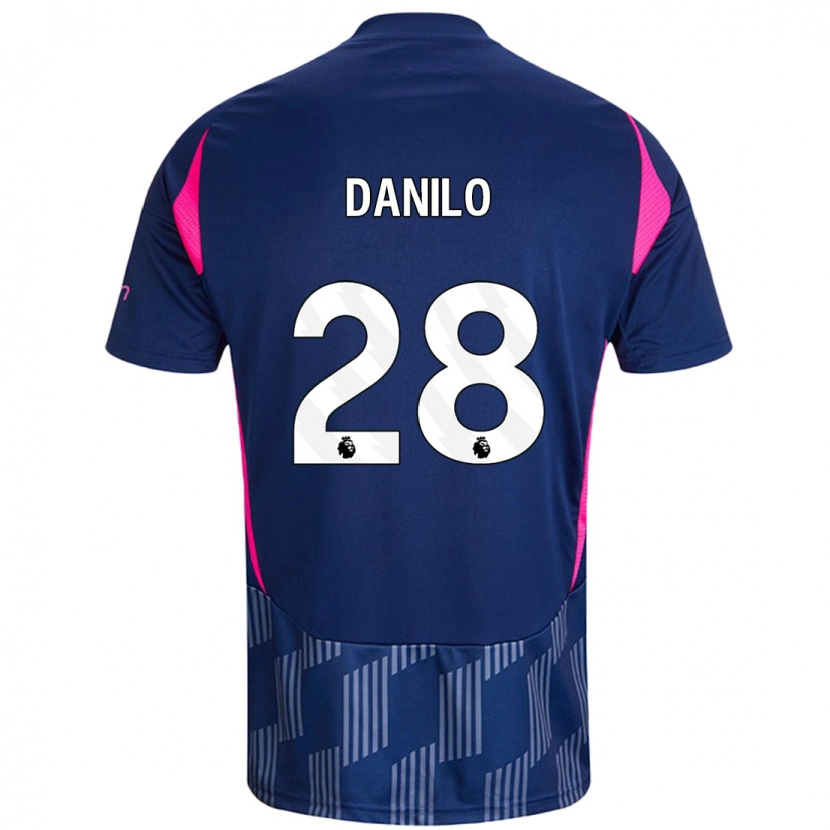 Danxenレディースダニーロ・ルイス・ダ・シウバ#28ロイヤルブルーピンクアウェイシャツ2024/25ジャージーユニフォーム