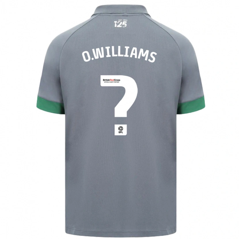 DanxenレディースOliver Williams#0ダークグレーアウェイシャツ2024/25ジャージーユニフォーム