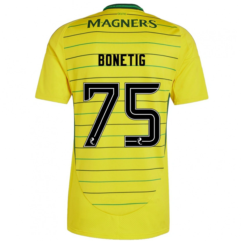 Danxenレディースリアム・ボネティグ#75黄アウェイシャツ2024/25ジャージーユニフォーム