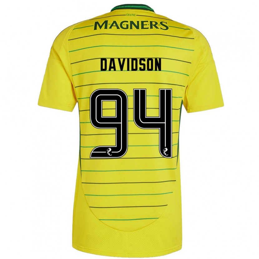 Danxenレディースブルーノ・デイビッドソン#94黄アウェイシャツ2024/25ジャージーユニフォーム