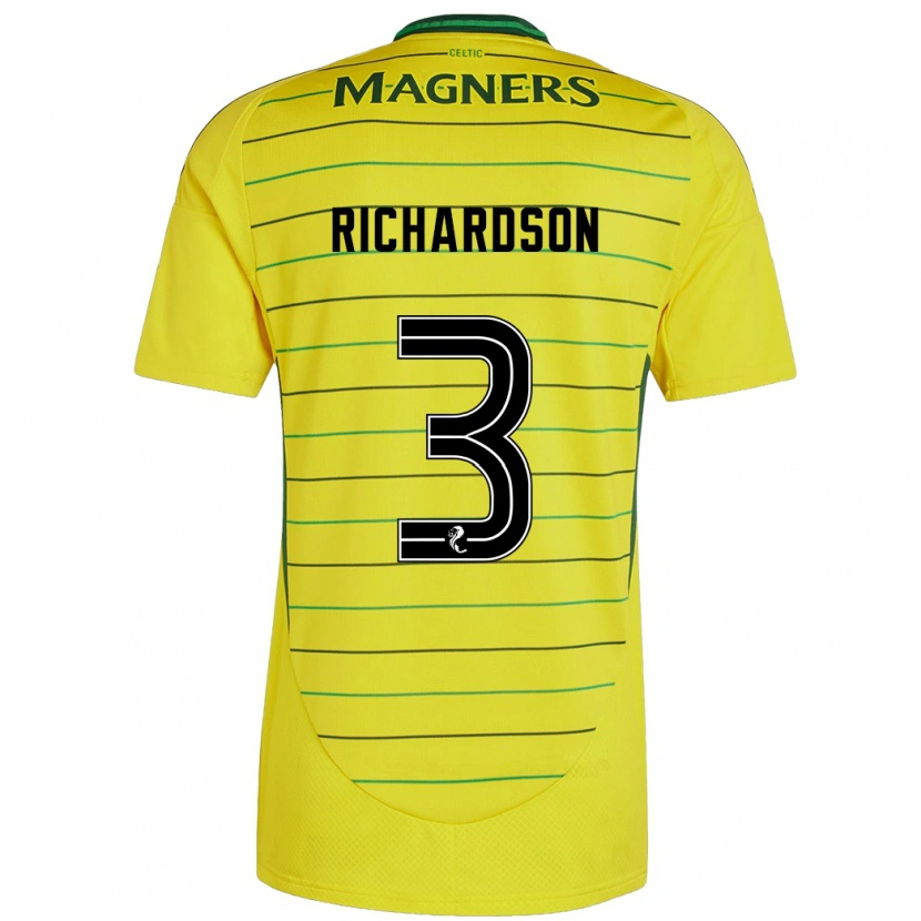 DanxenレディースAmy Richardson#3黄アウェイシャツ2024/25ジャージーユニフォーム