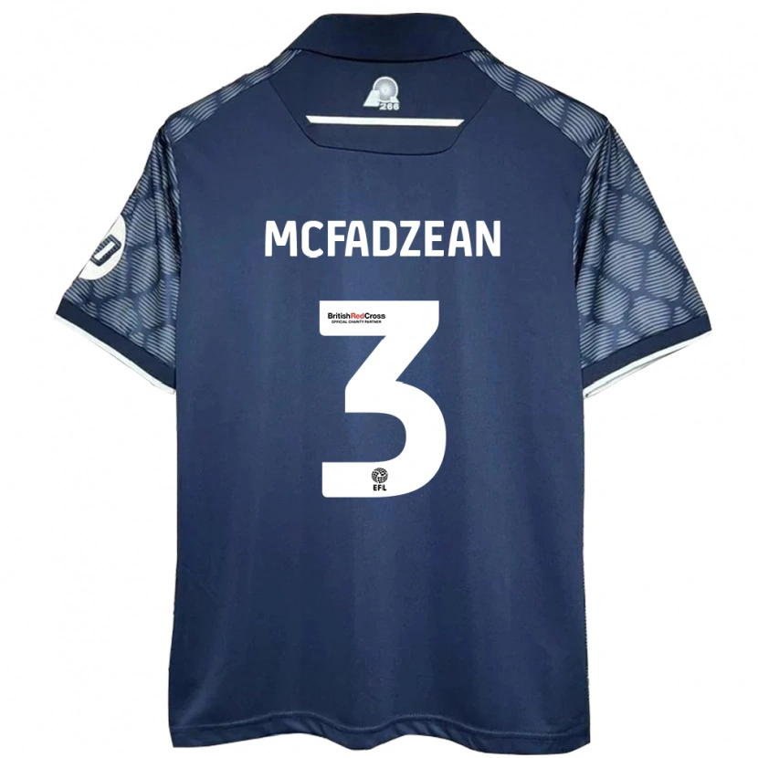Danxenレディースカラム・マクファジーン#3黒アウェイシャツ2024/25ジャージーユニフォーム